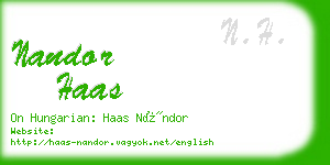 nandor haas business card